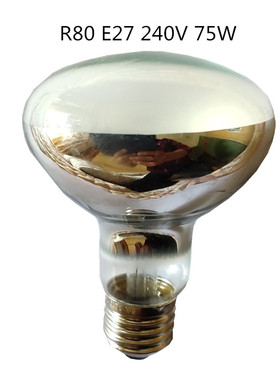 R80 R63 E27230V 螺口发热黄光红光灯泡40W/60W75W餐厅养殖保温灯