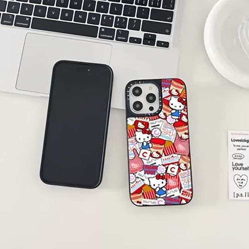 CASEGIRL50周年贴纸HelloKitty苹果手机壳适用17PROMax全包16防摔15pro高级感14潮牌13磨砂肤感12超好看爆款