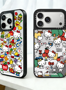 新款HelloKitty苹果镜面手机壳17PROMax防摔16pro独特好看15高级感14plus磨砂保护套13可挂绳12磁吸潮牌女款