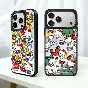 新款HelloKitty苹果镜面手机壳17PROMax防摔16pro独特好看15高级感14plus磨砂保护套13可挂绳12磁吸潮牌女款