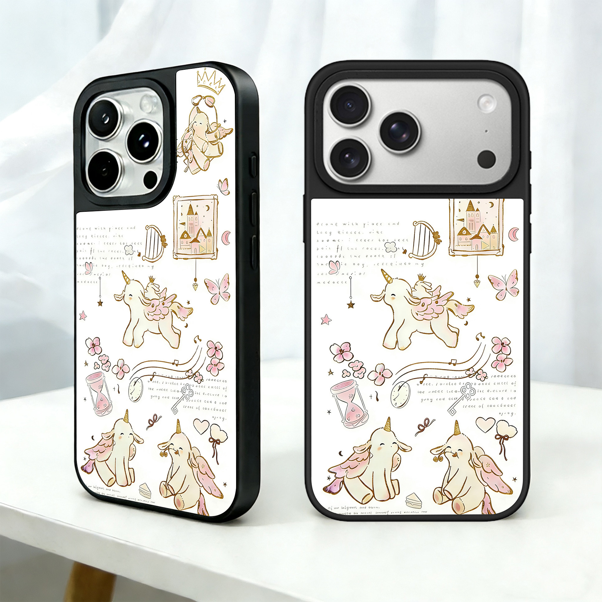 元气萌金色独角小羊派对苹果手机壳适用于iphone17promax/16pro/15plus/14新款可爱13少女12带挂绳孔11保护套