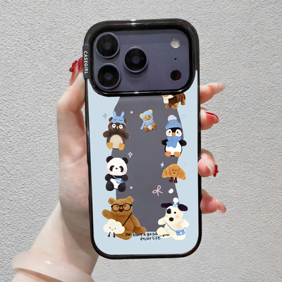 CASEGIRL × 冬日动物适用iPhone17Promax手机壳新款15磁吸苹果16Pro全包Ai按键套可爱女ip13pm高级感14好看