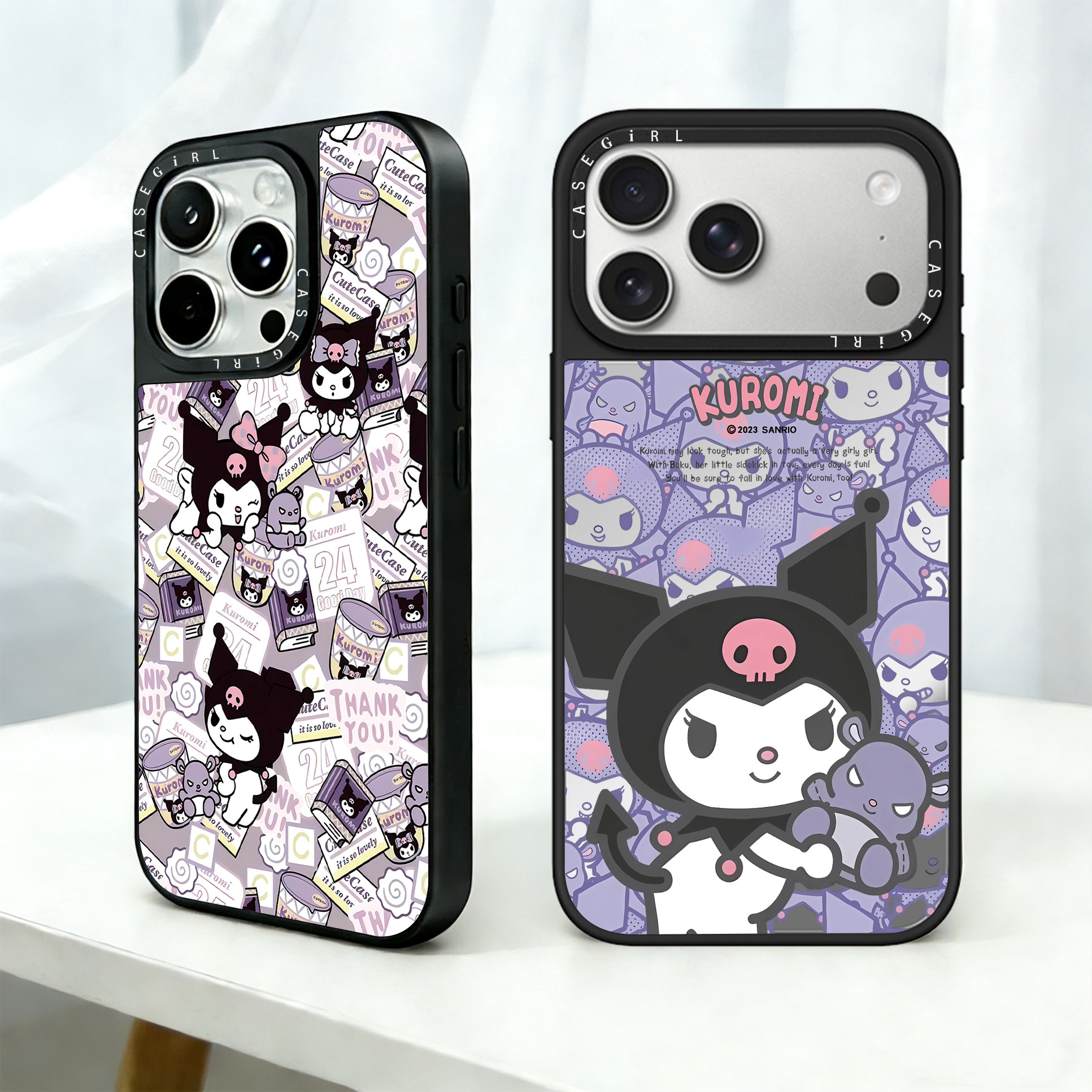 库洛米苹果手机壳适用iPhone17PROMax全包边16pro小众高级感15por新款14plus防摔13磨砂12磁吸11可爱保护套