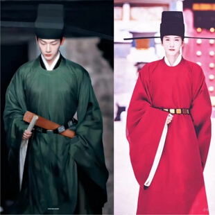 唐宋制汉服单件单面男女同款 书生诗人cos服 圆领袍纯色素色复原款