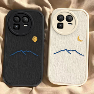 适用于真我GT8手机壳新款 gt8文艺简约高级感ins风专用外壳 RMX6699全包防摔太阳月亮保护套Realme小众男女款