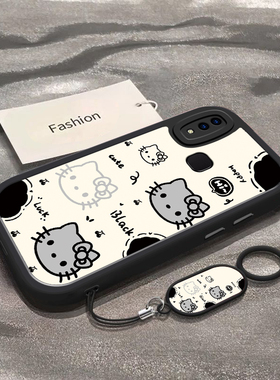 适用于vivoZ3手机壳Z3i新款SDM670AIE全包防摔保护套Z3x男女款viviz3小众简约可爱黑白凯蒂猫头ins风专用外壳