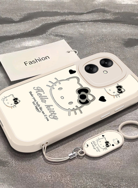 暗黑凯蒂猫适用于红米13R手机壳Redmi13C新款2311FRAFDC全包防摔保护套13r可爱男女款卡通小众ins风专用外壳