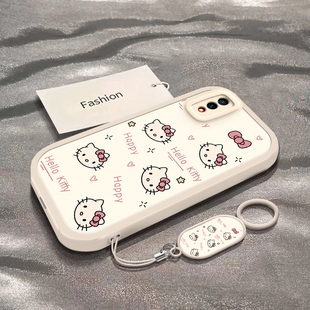 小清新vivi简约卡通彩色凯蒂猫头专用外壳 V1809A全包防摔保护套x23男女款 适用于vivoX23手机壳X23幻彩版 新款