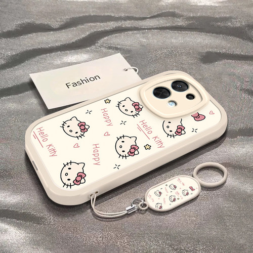 适用于OPPOReno8手机壳OPPOReno8Pro新款PGBM10全包防摔保护套Reno8Pro+男女款小众简约彩色凯蒂猫头专用外壳