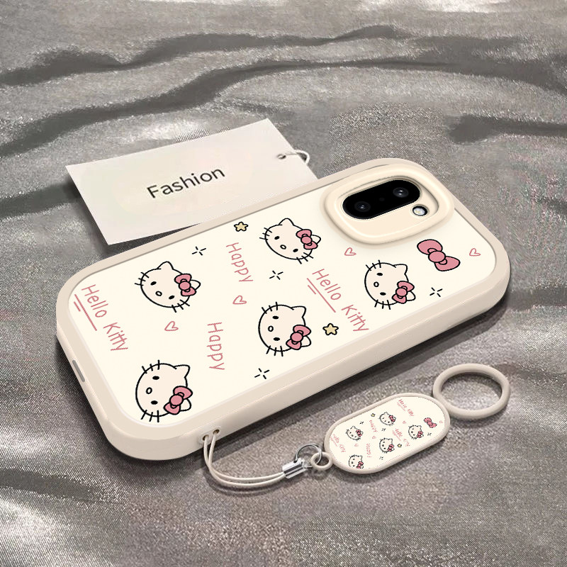 适用于一加Ace6T手机壳新款PLR110全包防摔彩色凯蒂猫头保护套1+ACE6t可爱男女款OnePlus潮流ins风专用外壳