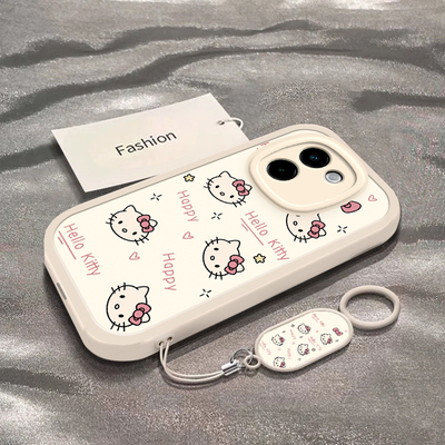 适用于vivoY200手机壳vivoY200i新款V2343A全包防摔保护套Y200t小众男女款vivi简约卡通彩色凯蒂猫头专用外壳