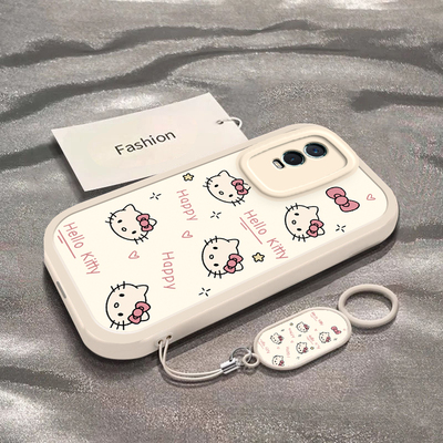 适用于vivoY76s手机壳vivoY73s新款V2156A全包防摔Y75s保护套Y74s男女款vivi简约彩色凯蒂猫头ins风专用外壳