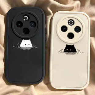 泡汤猫猫适用于vivoY300Pro+手机壳Y300t新款V2456A全包防摔保护套Y300i可爱男女款y300por搞怪个性专用外壳