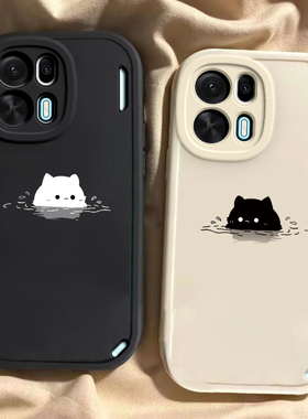 适用于OPPOK15Pro手机壳新款PMH110全包防摔泡汤猫猫保护套oppoK15Pro+可爱男女款网红潮流简约ins风的外壳