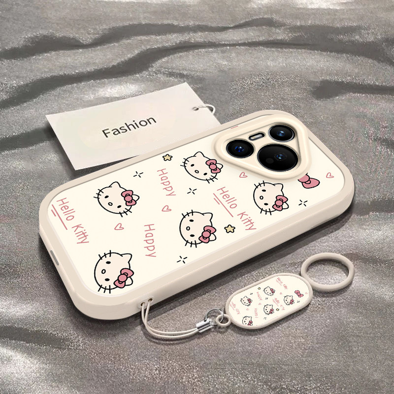 彩色凯蒂猫头适用于华为Pura80Ultra手机壳80Pro新款全包防摔保护套80Pro+可爱男女Pura80卡通ins风专用外壳