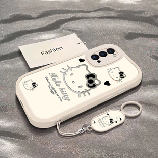 暗黑凯蒂猫适用于OPPOReno4手机壳Reno4se新款PDPM00全包防摔保护套Reno4Pro可爱男女卡通小众ins风专用外壳