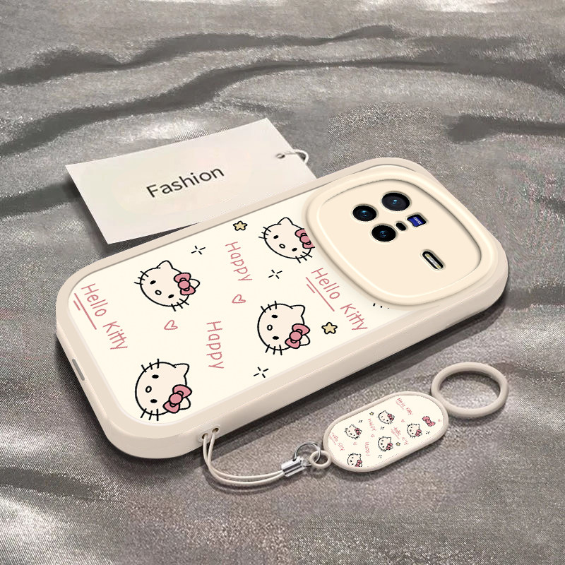 适用于vivoX80手机壳vivoX80Pro新款V2183A全包防摔保护套x80pro可爱男女款vivi小清新彩色凯蒂猫头专用外壳
