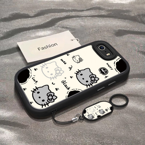 适用于苹果5手机壳苹果5S新款iPhone5s全包防摔保护套Apple男女款小众简约可爱黑白猫咪头ins风专用外壳