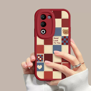 格子小熊适用于OPPOA6i手机壳新款PKW120全包防摔保护套oppoa6i可爱搞怪男女款简约小众清新ins风专用外壳