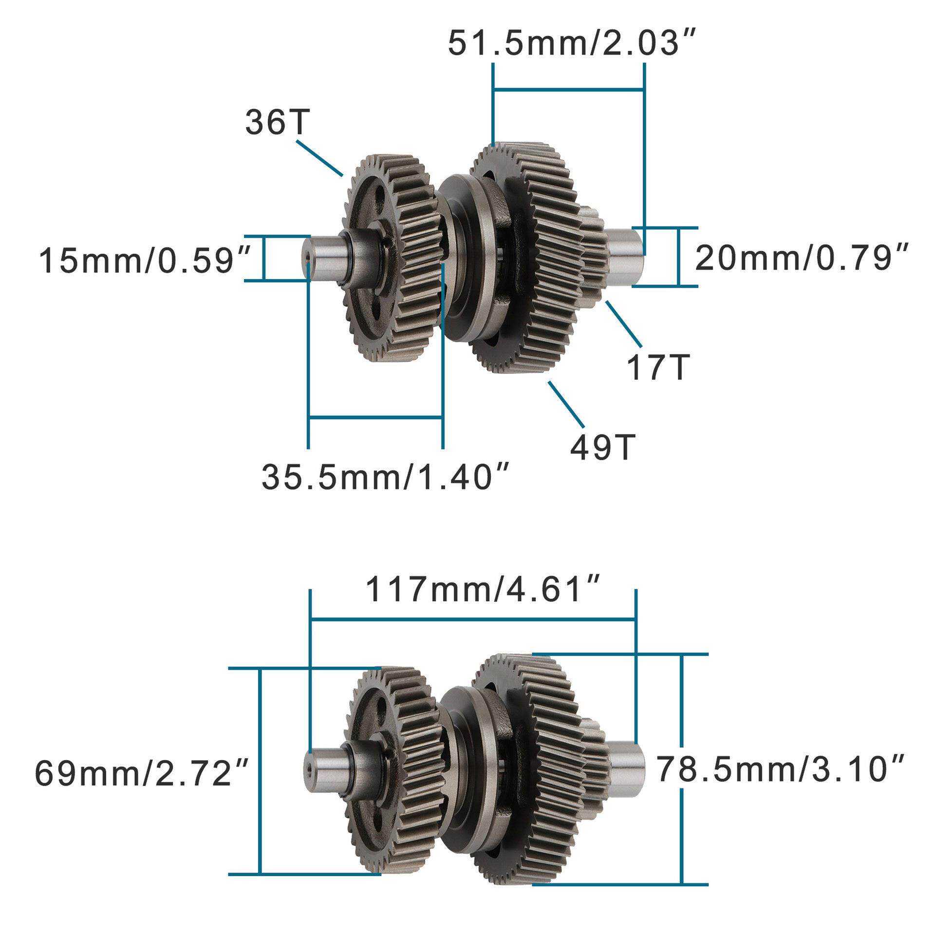 17T摩托车发动机变速箱齿轮外箱主副轴齿轮Au ATV200 ATV 200