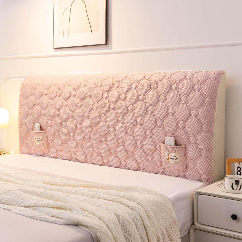 2025新款床头套罩弹力quan包夹棉保护套木床防撞布艺软包床靠,居家布艺,床头罩,淘宝优惠券,粉丝福利购,淘宝优惠卷