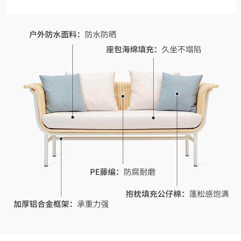 户外藤编沙发别墅庭院藤沙发椅茶几室外防晒阳台民宿休闲防水家具,住宅家具,户外沙发,淘宝优惠券,粉丝福利购,淘宝优惠卷