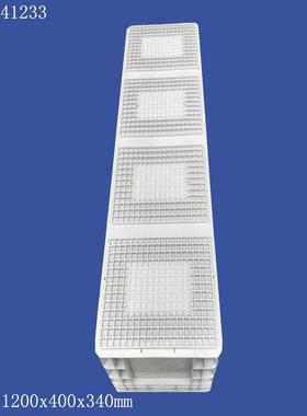 41433长方形大号塑料箱物流周转箱加厚加韧灰色汽车配五金件EU箱