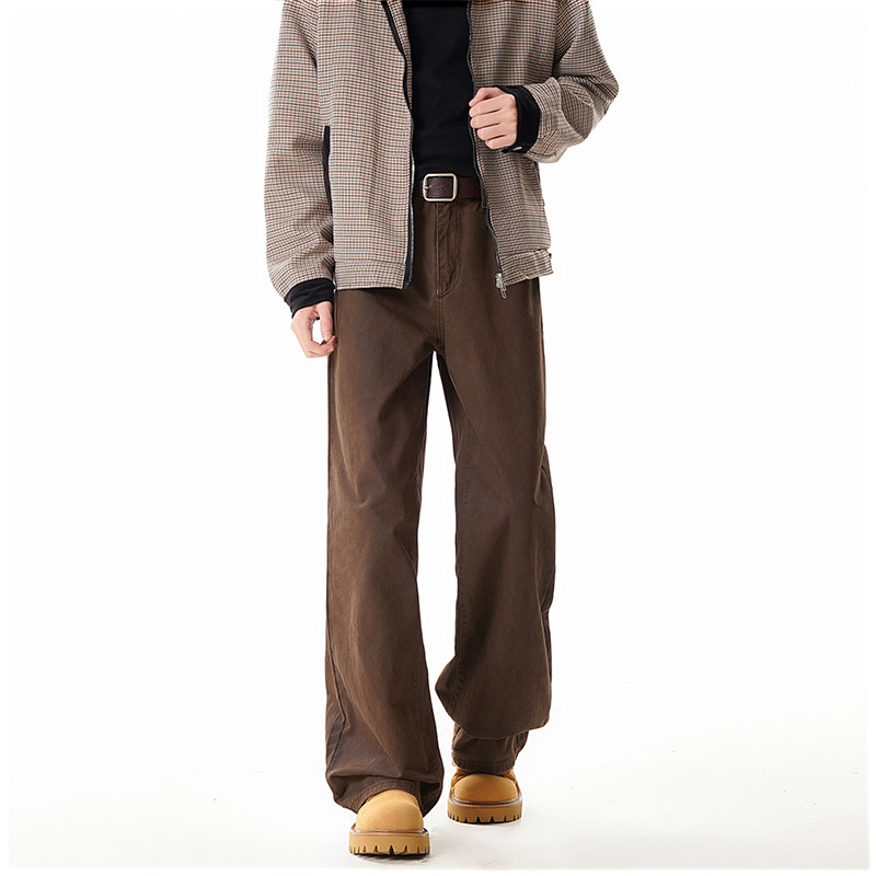 Fearless Land纯色男女牛仔裤长裤子休闲微喇显腿长全棉显瘦修身