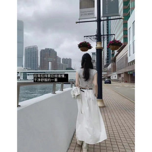 茶系小个子穿搭一整套夏装 裙 港风炸街时尚 成套搭配减龄套装