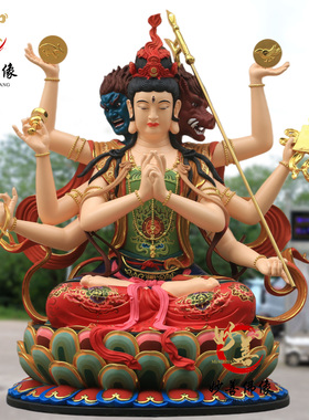 斗姆元君树脂佛像斗姥 斗/母娘娘神像供奉家用摆件脱胎 铸铜