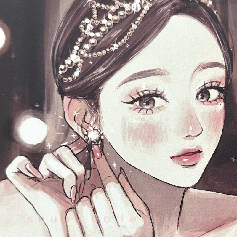 「SHUNA」童话新娘 日本插画家原版婚礼主题明信片套装