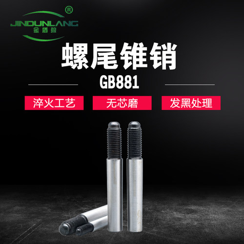 gb881-86螺尾锥销淬火外螺纹锥销