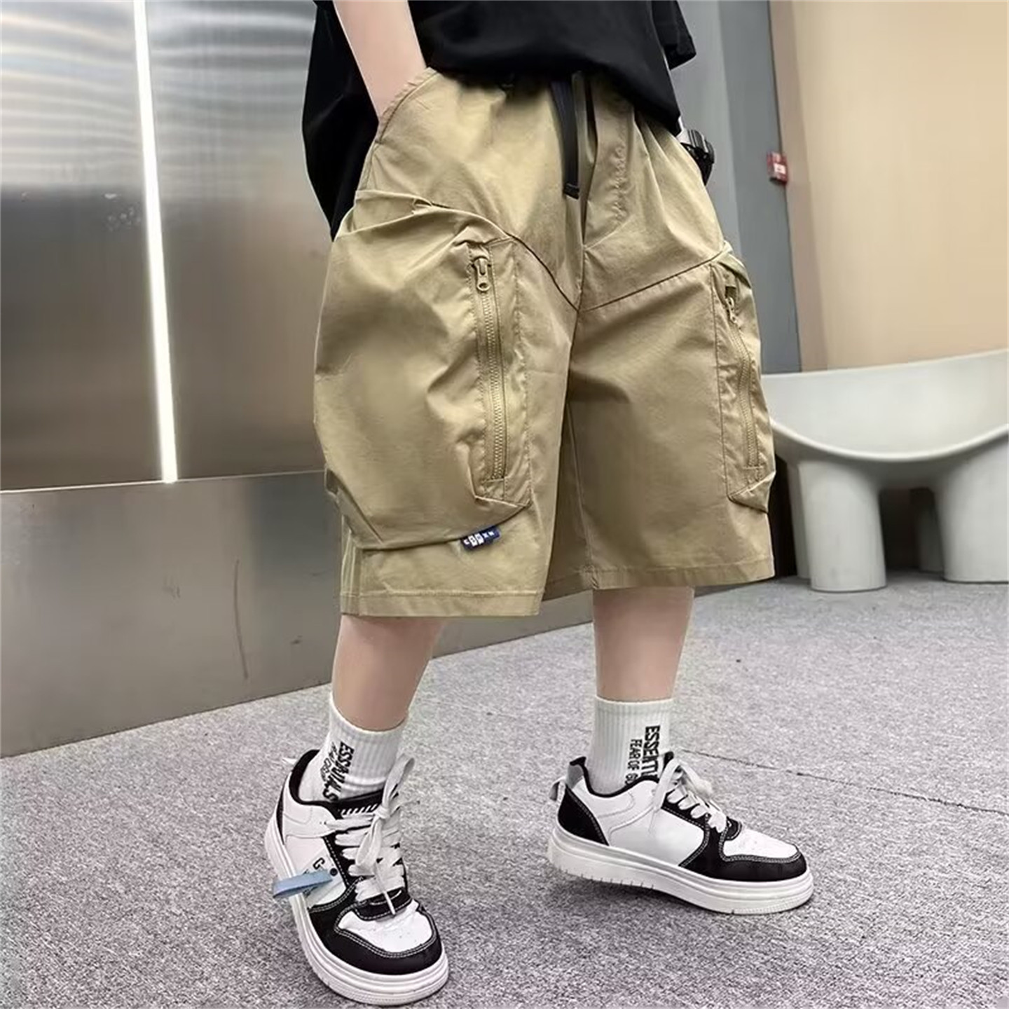 儿童装男童夏装裤子短裤2026新款中裤夏季薄款夏款中大童工装裤潮