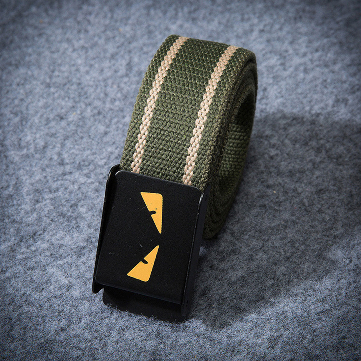 韩版皮带男士自动扣潮流字母腰带男生帆布腰带潮流学生青少年皮带