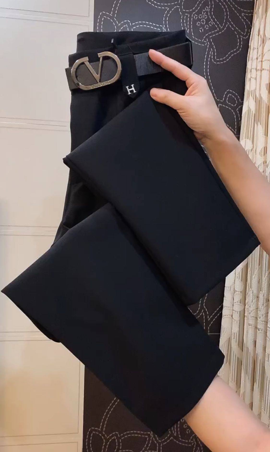 欧洲站2026年春秋新款黑色南韩棉弹力直筒裤韩版高腰显瘦九分裤潮,女装/女士精品,休闲裤,淘宝优惠券,粉丝福利购,淘宝优惠卷