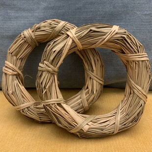 宠物 草垫手工编织海草编织 龙猫兔子豚鼠磨牙 海草圈天然无添加