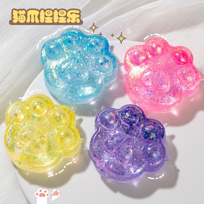 小红书同款麦芽糖猫爪捏捏解压发泄球儿童减压玩具慢回弹厂家