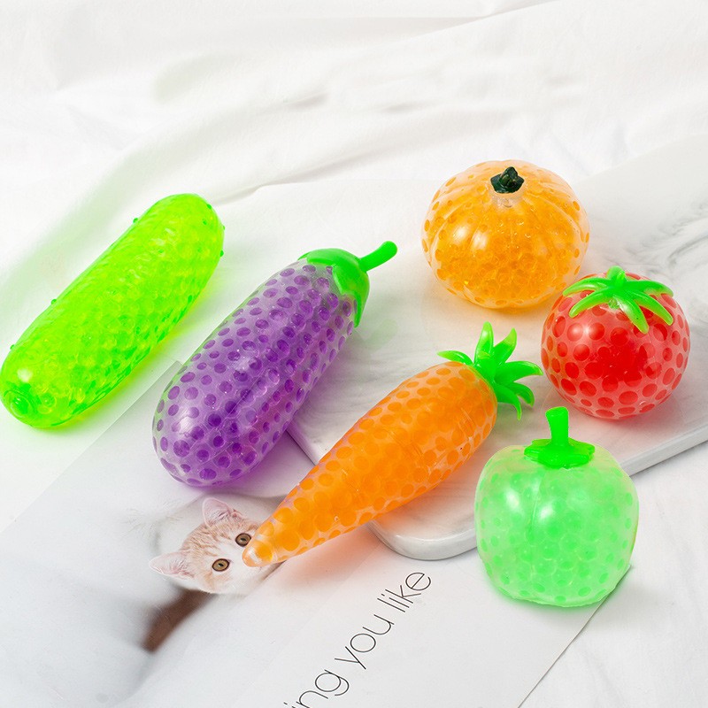 热销蔬菜捏捏水珠挤压球儿童减压玩具捏捏乐跨境货源厂家现货