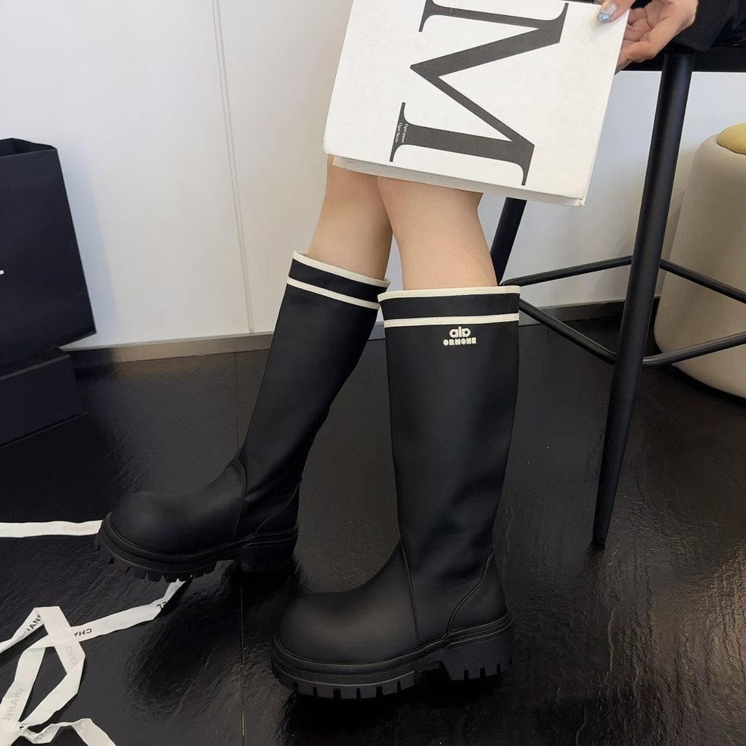 长筒靴女单里2025秋季新款厚底时尚百搭显高显瘦弹力靴时尚骑士靴
