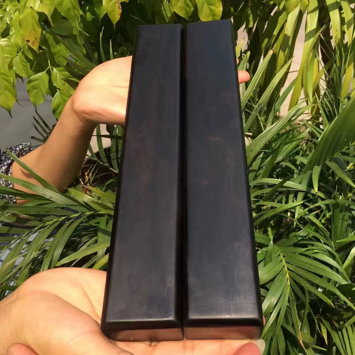 乌木镇尺镇纸整体实木书法压纸器压尺文房四宝摆件用品整木镇尺
