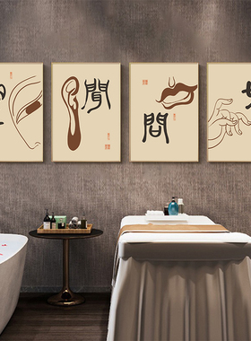中医馆装饰画医院诊所养生推拿馆针灸挂图华佗张仲景人物画像壁画