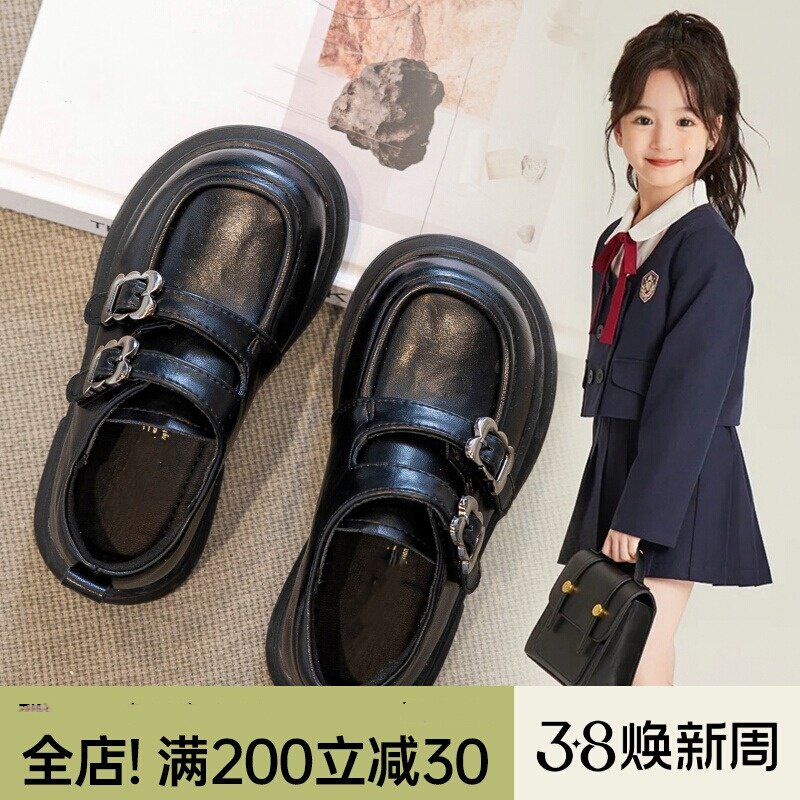 女童小皮鞋春季儿童公主鞋软底图片