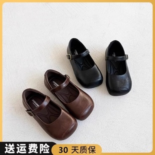 真皮女童皮鞋儿童单鞋女宝2025新款春秋小女孩黑色童鞋玛丽珍洋气
