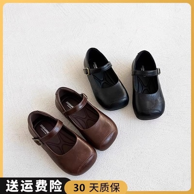 真皮女童皮鞋儿童单鞋女宝2025新款春秋小女孩黑色童鞋玛丽珍洋气