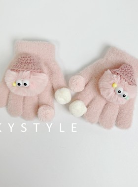 2025新款儿童手套可爱卡通3-10岁防寒保暖秋冬季分指五指男女宝宝