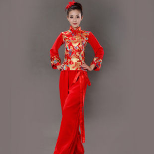 打鼓服水鼓秧歌开场扇子现代腰鼓灯笼舞蹈演出服装中国风成人男女