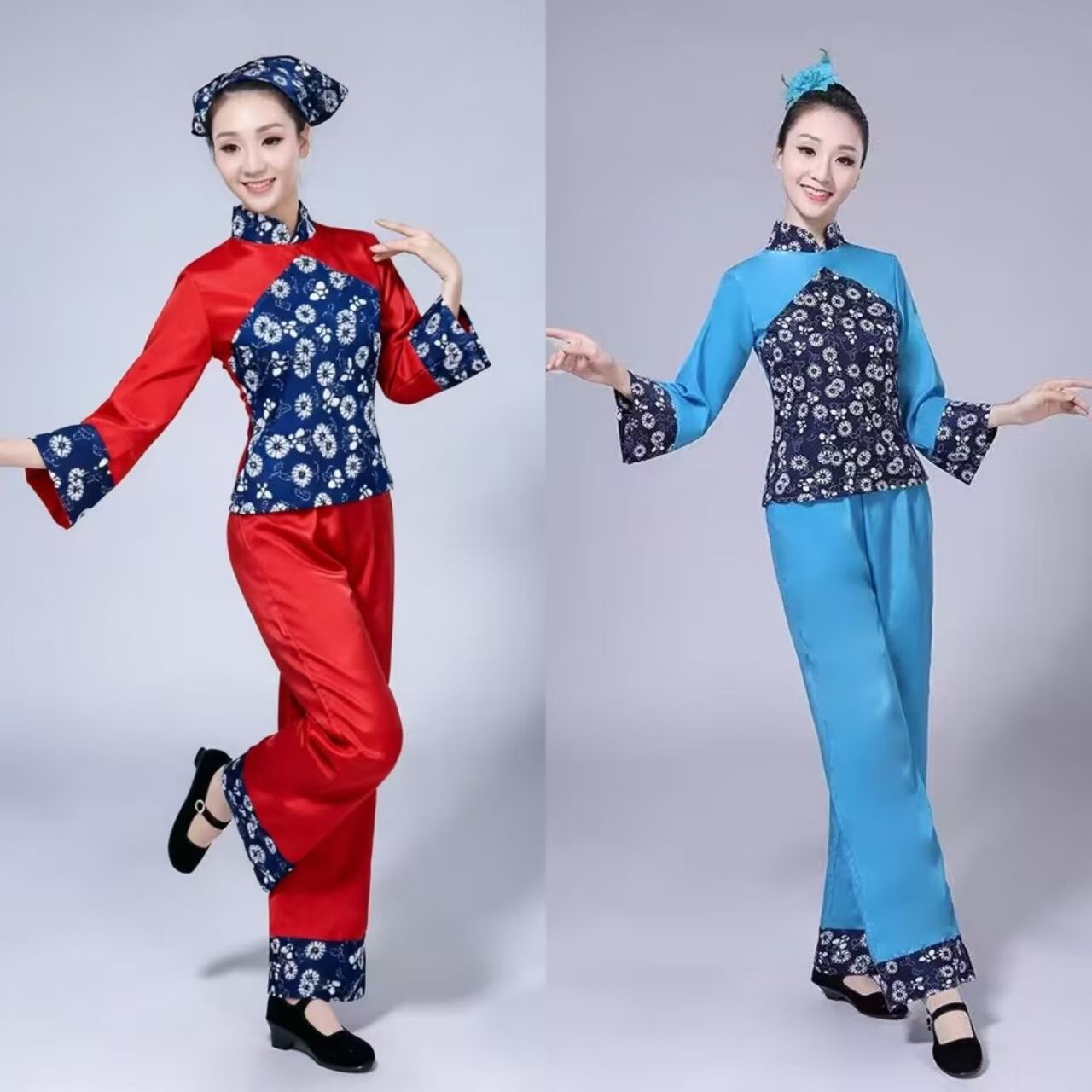 十送红军演出服装女秧歌