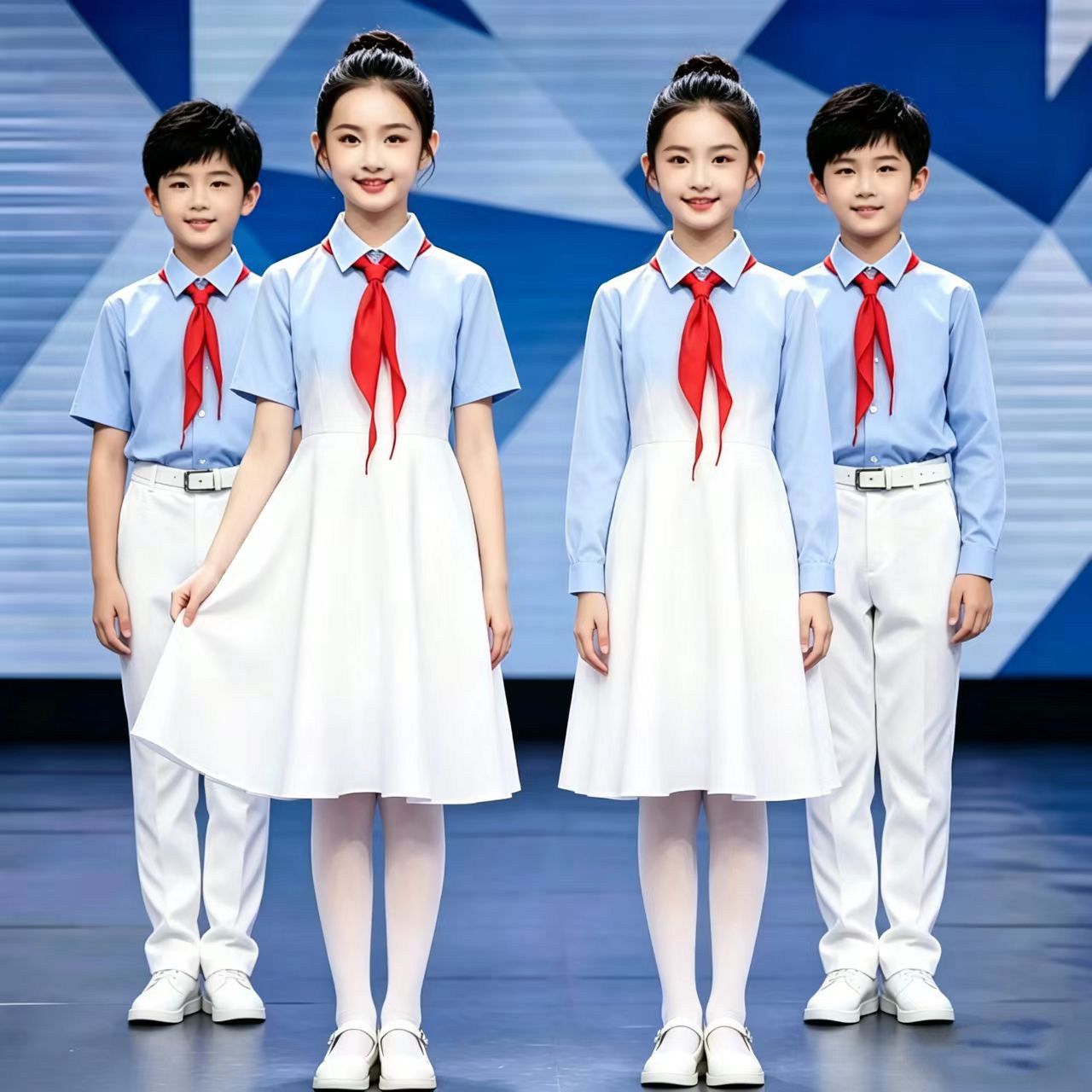 毕业季中小学生大合唱演