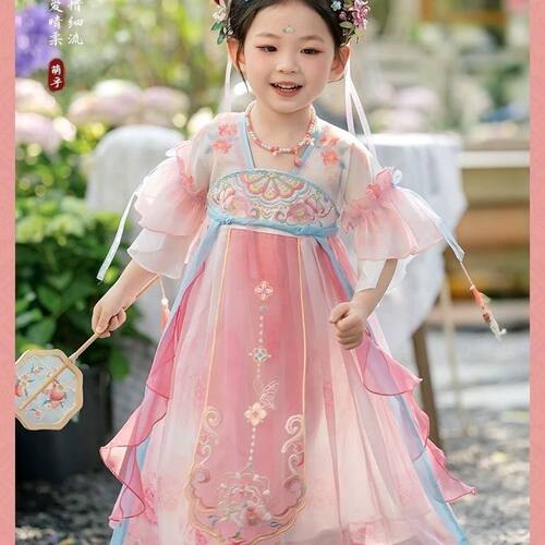 汉服女童2025新款夏款儿