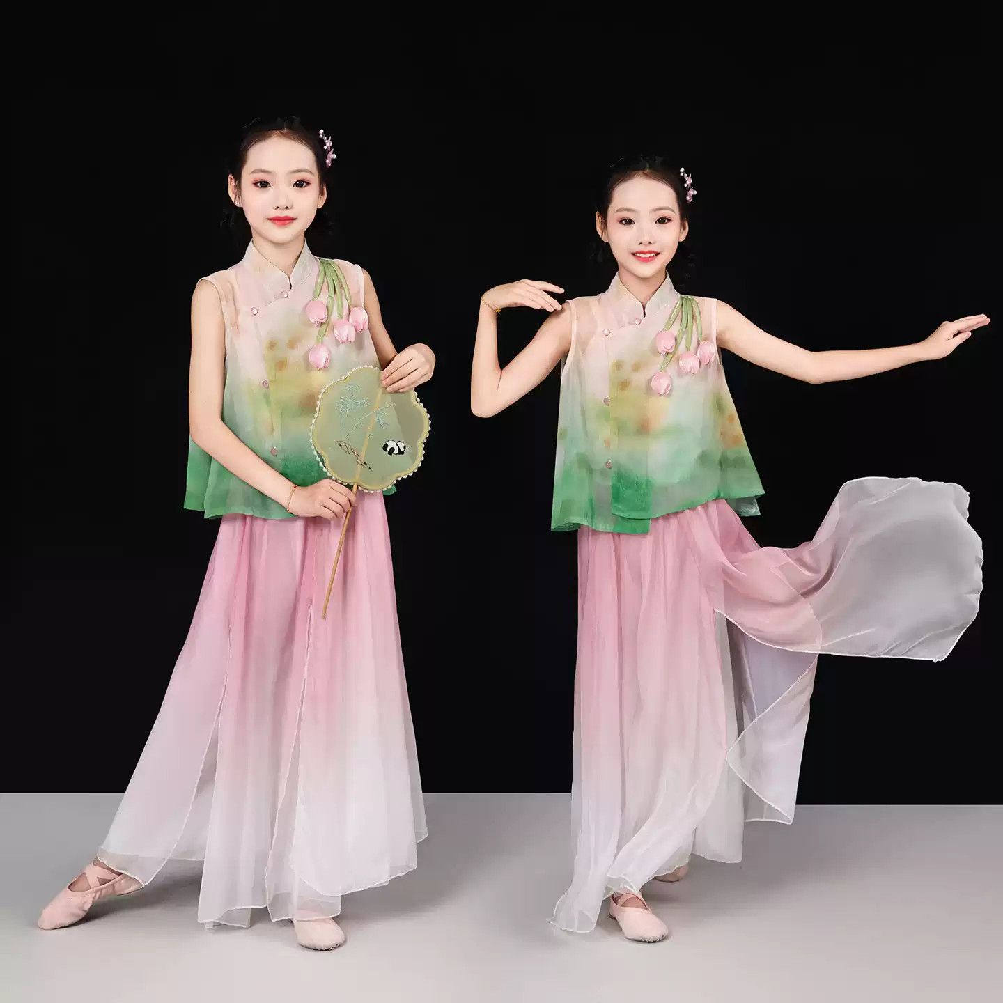 汉服女童儿童古典表演练